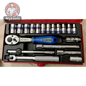 Bộ tuýp 19 chi tiết hệ mét Kingtony 2021MR - 1/4"