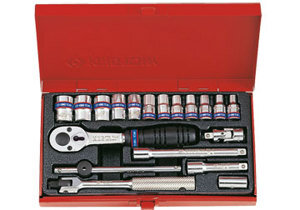 Bộ tuýp 19 chi tiết hệ mét Kingtony 2521MR - 1/4"