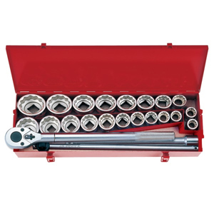 Bộ tuýp 24 chi tiết hệ inch & hệ mét Kingtony 6224CR - 3/4"