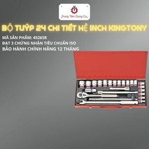 Bộ tuýp 24 chi tiết hệ inch Kingtony 4526SR - 1/2"