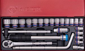 Bộ tuýp 24 chi tiết hệ mét Kingtony 4033MR - 1/2"