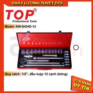 Bộ tuýp 24 món hệ mét TOP - KW-S424D-12