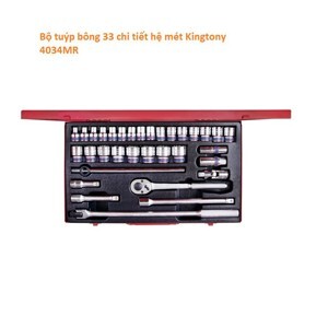 Bộ tuýp 33 chi tiết hệ mét Kingtony 4034MR - 1/2"