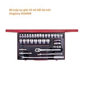 Bộ tuýp 33 chi tiết hệ mét Kingtony 4534MR - 1/2"