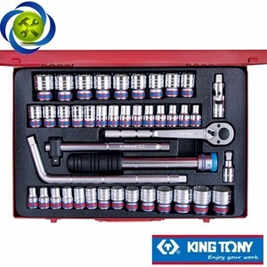 Bộ tuýp 43 chi tiết hệ inch & hệ mét Kingtony 4544CR - 1/2"