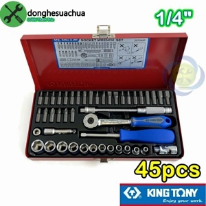 Bộ tuýp 45 chi tiết hệ mét Kingtony 2575MR - 1/4"