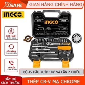 Bộ tuýp 45 chi tiết Ingco HKTS14451