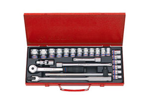 Bộ tuýp bông 1/2″ 24 chi tiết hệ mét Kingtony 4026MR04