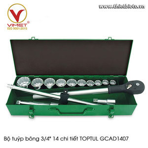 Bộ tuýp bông 14 món loại bóng Toptul GCAD1407