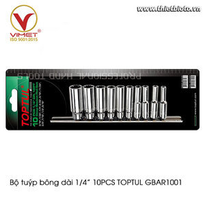 Bộ tuýp bông dài Toptul GBAR1001 - 10 chi tiết