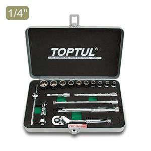 Bộ tuýp bông loại bóng 1/4" 18 món Toptul GCAD1818