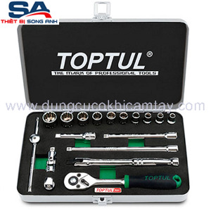 Bộ tuýp bông loại bóng 1/4" 18 món Toptul GCAD1818