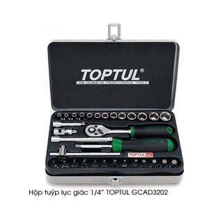 Bộ tuýp bông loại mờ 1/4" 32 món Toptul GCAD3202