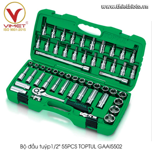 Bộ tuýp đầu 1/2" 55 chi tiết Toptul GAAI5502