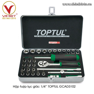 Bộ tuýp lục giác 1/4" 31 món loại mờ Toptul GCAD3102