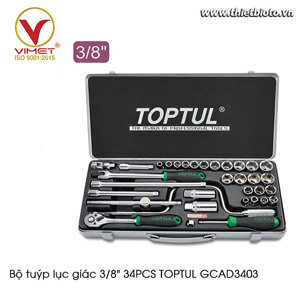 Bộ tuýp lục giác 34 món Toptul GCAD3403 (3/8")