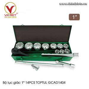 Bộ tuýp lục giác loại mờ Toptul GCAD1404, 1" 14 món