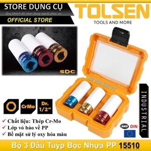 Bộ tuýp tháo mâm xe 1/2 Tolsen 15510 loại 6 cạnh