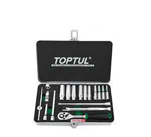 Bộ tuýp Toptul GCAD1822, 1/4" 18 chi tiết