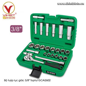 Bộ tuýp Toptul GCAI2602, 3/8" 26 chi tiết