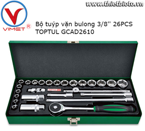 Bộ tuýp vặn bulong 3/8" Toptul GCAD2610