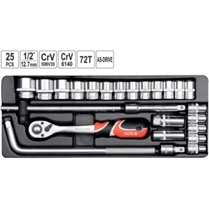 Bộ tuýp vặn tay 1/2" 25 chi tiết Yt-12671