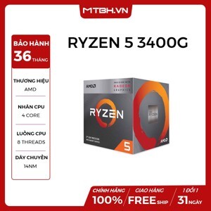 Bộ vi xử lý - CPU AMD Ryzen 5 3400G - 3.7GHz