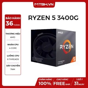 Bộ vi xử lý - CPU AMD Ryzen 5 3400G - 3.7GHz