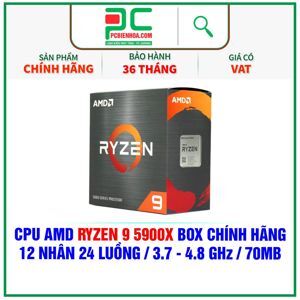 Bộ vi xử lý - CPU AMD Ryzen 9 5900X - 3.7GHz-4.8Hz - 70MB Cache