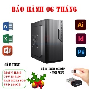 Bộ vi xử lý Intel Core I3-8100 (3.6GHZ, 6MB CACHE, 4C-4T) SK 1151-V2