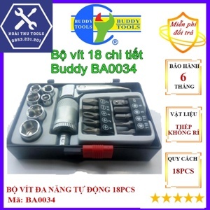 Bộ vít 18 chi tiết Buddy BA0034