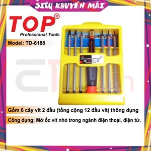 Bộ vít 6 cây sửa điện thoại Top TD-6188