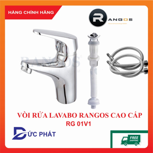 Bộ vòi chậu lavabo 1 lỗ Rangos RG-01V1