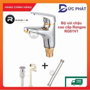 Bộ vòi chậu lavabo 1 lỗ Rangos RG-01V1