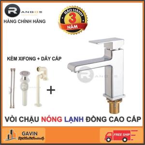 Bộ vòi chậu lavabo cao cấp Rangos RG-09V1