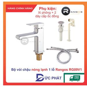 Bộ vòi chậu lavabo cao cấp Rangos RG-09V1