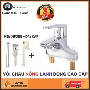 Bộ vòi chậu lavabo cao cấp Rangos RG-05V