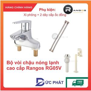 Bộ vòi chậu lavabo cao cấp Rangos RG-05V