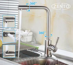 Bộ vòi rửa bát nóng lạnh inox 304 Zento SUS5575