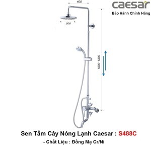 Bộ vòi sen đứng nóng lạnh Caesar S488C