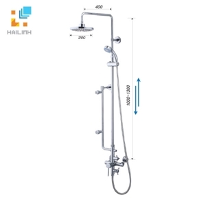 Bộ vòi sen đứng nóng lạnh Caesar S498C