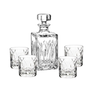 Bộ Whisky decanter & 4 ly Old fashion Chartres - 5 món - 34cm