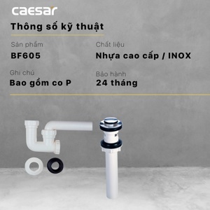 Bộ xả chậu sứ nhấn nhựa Caesar BF605