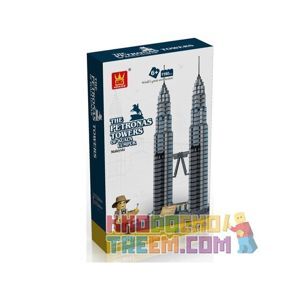 Bộ xếp hình WANGE 5213 - Tháp đôi Petronas Kualua Lumpur Malaysia