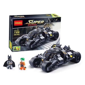 Xếp hình xe Batman Tumbler cỡ trung Decool 7105 325 chi tiết