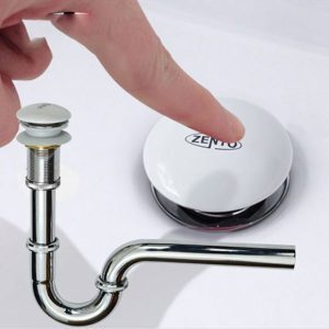 Bộ xi phông lavabo xả nhấn sứ  Zento ZXP011