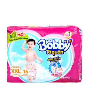 Tã quần Bobby Fresh size XXL 16 miếng (trẻ trên 16kg)