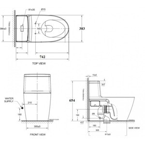 Bồn cầu 1 khối American Standard VF-1808S