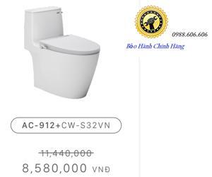 Bồn cầu 1 khối Inax AC-912VN+CW-S32VN - nắp rửa cơ