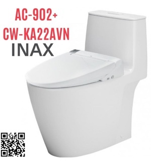 Bồn cầu 1 khối Inax nắp điện tử AC-902+CW-KA22AVN